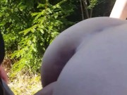 Stranger challange in public hotwife cheating while husband is working with a stranger in public