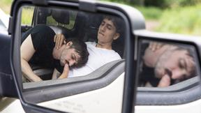 ”Road Trip Buddies Turn Horny: Sexy Action in Truck!”