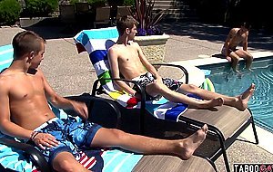 Teen ass banged by hunk stepdad and twink friend hard