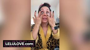 Black toenails & fingernails closeups, babe brings Halloween glamour with makeup & hair
