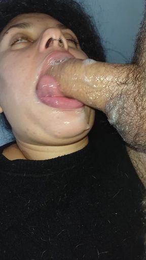 2 CREAMPIES FOR THIS SLUT, SHE GETS IT IN HER MOUTH AND FACE