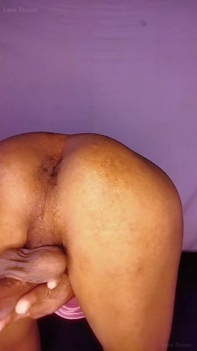 Skinny Asian Crossdresser Playing in Pink Satin Nightwear   Clip 1