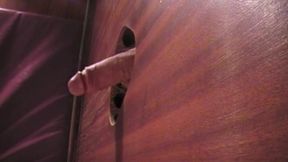 Feminine twink sucks dick in glory holes and fucked in sling