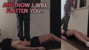 And Now I Will Flatten You in my Metal High Heels Boots (Double Close Version) - TamyStarly - Trampling, Stomping, Body Trample, Crush, CBT, Domination, Femdom