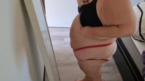 SSBBW Dressing After Shower – Candid Cam Roleplay in Bathrobe