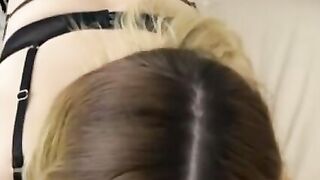 Amateur babe Ex-Wife Oral Sex into Strappy Underwear point of view