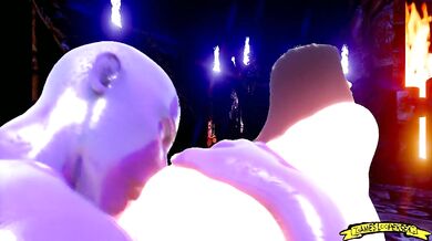 The guardian gets her big tits fucked rough in this 3D hentai