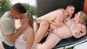 9 Months Pregnant Milf Gets Picked Up In Public