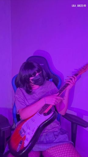 I masturbate with my guitar well slut