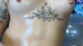 pop big balloons with neck and fucking pussy