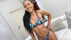 Cute 18yo Ebony Bikini Model Stripped & Fucked In Homemade Audition