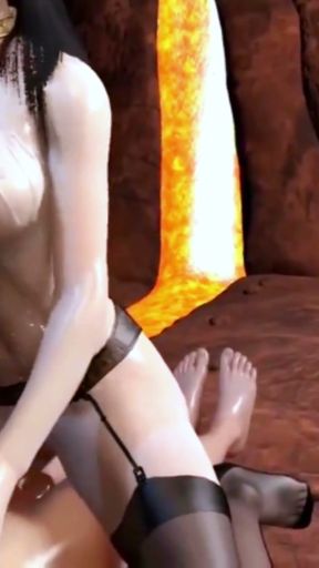 Medusa Queen get fuck with the guy at volcano (Part 02) - hentai 3d uncensored V414   Clip 1