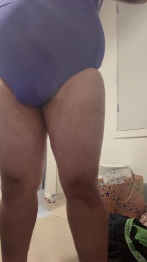 Cock and ball bondage with crocodile clips on nipples and crossdress