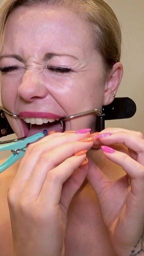 Drool Slut: Soaked in Spit with Gags and Pegs