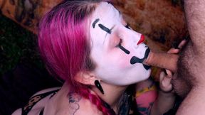 Messy Deep Throat Clown Blowjob