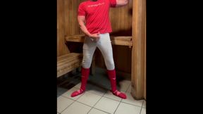 Alpha Fun in the Locker Room with Jockdad87 in Baseball Gear