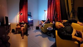 bastidores da gravacao de halloween com mila spook