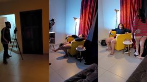 bastidores da gravacao de halloween com mila spook