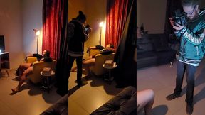 bastidores da gravacao de halloween com mila spook
