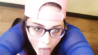 Karen's Black Salami Jizm Douche Starring Luna Kat