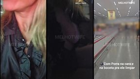 enquanto o corno fazia compras, o macho arrombou meu cu e gozou dentro na rua do lado