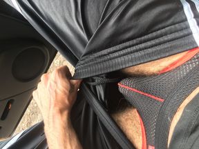 Horny faggot compilation jerking on the road