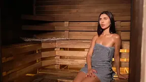 This Guys Are so Horny in Sauna! Great Fuck with Damn Hot Teen Girl!