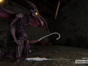 RIDLEY THE SPACE RAPTOR TRIES TO DRINK HIS OWN THICK SPUNK [DRAGON]