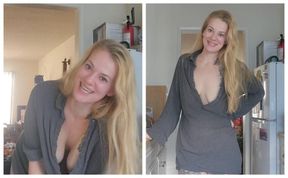 Braless Hiccups While Cooking