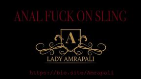 ANAL FUCKED ON SLING Total lenghts 7:20 minutes  Fisting Fistfuck Handjob Anal Bdsm Slave  LADYAMRAPALI   Herrin Mistress Domina Femdom