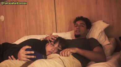 Cock hungry stepsister lies on my lap while we watch some movies alone