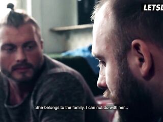 Gal Wicky Gets Her Constricted Twat Screwed Hard by 2 Hard Dongs - LETSDOEIT