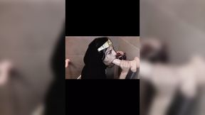 Arab vixen takes multiple huge cocks in her mouth for bukake