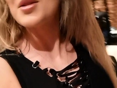 Hot brunette amateur MILF rides hubbys cock