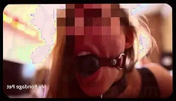 Gagged Petgirl Hogtied & Chained in Metal Bondage Popular today