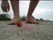Nylon foot Strawberry crushed ** Crushing Outdoor **