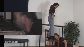 Natasa steps onto slave's language! Picture in the picture! mp4