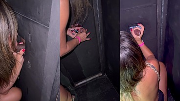 Hotwife and the glory hole!