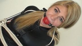 MP4 Format re edit 18 year old tightly ball gagged and gag drooling