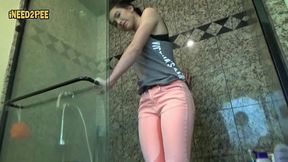 nikki next loves wetting her tight pants omorashi