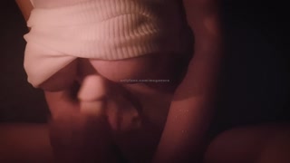 ASMR Jerk off instructions with dildo Amateur Blonde with Natural Big Tits POV SOLO GIRL