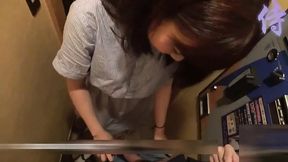Asian cutie gets pounded by two huge cocks