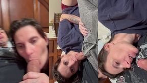 wifey shows mouth full of hubbys big dick