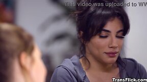 Super sultry t-girl ariel demure fucks cadence lux to squirting climax!