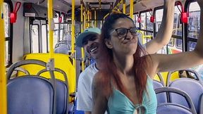 student stretched and fucked on the bus in public