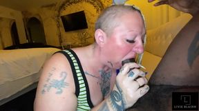 Scottish Slut Sucks Huge BBC and Takes a Mouthful