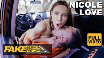 Super babe Nicole Love rides a huge cock in a steamy car sex session