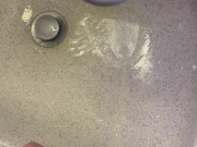 Jerking off and cum in plane