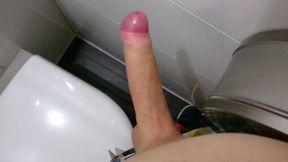 Huge Load of Cum in public toilet