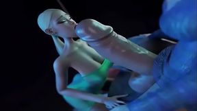 3D Futa Blowjob big Dick Shemale Animation